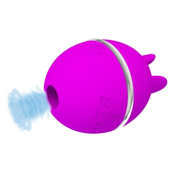 PRETTY LOVE - GEMINI BALL VIBRADOR DE SILICONA REDONDO MORADO