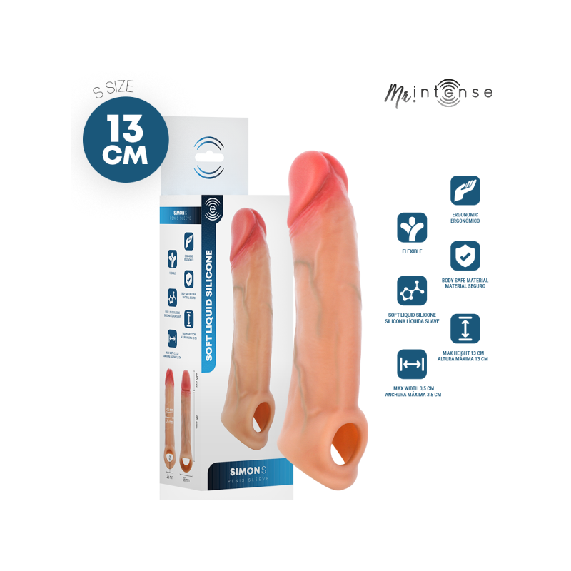 MR INTENSE - SIMON S COPRI PENE IN SILICONE 13 CM -Ø- 4 CM - MR. INTE…
