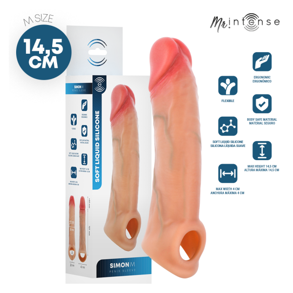 MR INTENSE - SIMON M FUNDA PARA EL PENE SILICONA 14.5 CM -Ø- 4 CM