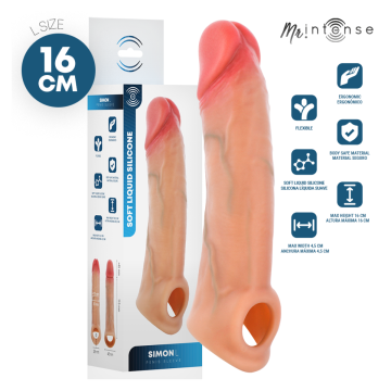 MR INTENSE - SIMON L FUNDA PARA PENE SILICONA 16 CM -Ø- 4.5 CM