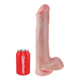KING COCK - DILDO REALISTA CON TESTÍCULOS Y VENTOSA 38 CM COLOR NATURAL