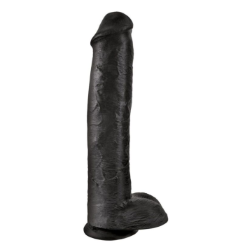 KING COCK - DILDO REALISTA CON TESTÍCULOS 38 CM COLOR NEGRO