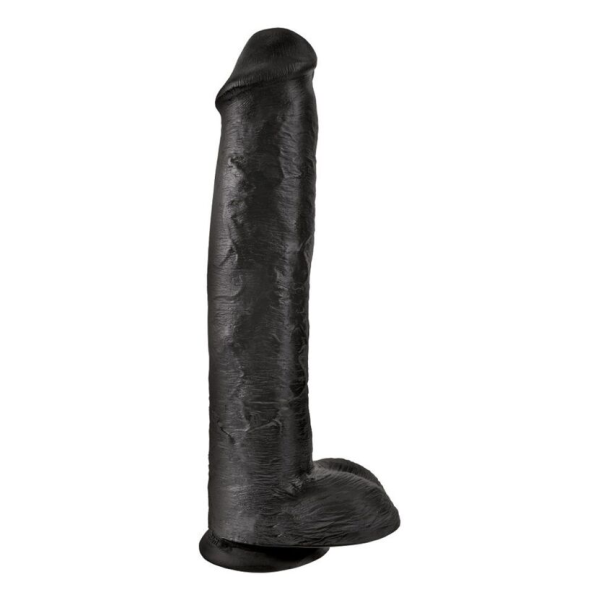KING COCK - DILDO REALISTA CON TESTÍCULOS 38 CM COLOR NEGRO