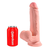 KING COCK PLUS - DILDO REALISTICO A TRIPLA DENSITÀ CON TESTICOLI OSCILLANTI 30 CM CARNE