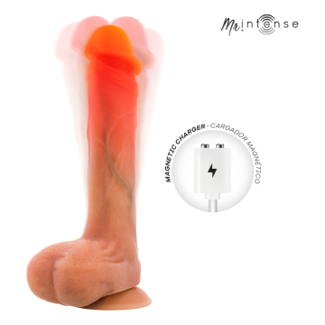 MR INTENSE - BRADLEY DILDO VIBRADOR SILICONA CON EFECTO CALOR Y CONTROL REMOTO 21 CM -Ø- 4.2 CM