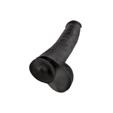 King Cock - Godemichet Réaliste Avec Testicules 38 Cm Noir |