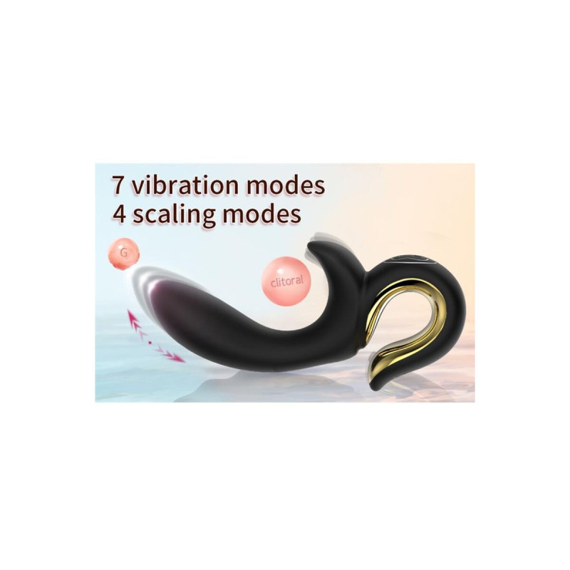 NALONE - LULU RABBIT VIBE WITH THRUSTING BLACK - Rabbit vibrators