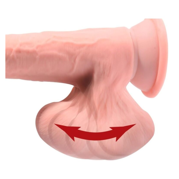 KING COCK PLUS - REALISTISCHER DILDO MIT DREIFACHDICHTE UND SCHWINGENDEN HODEN, 30 CM, FLEISCH