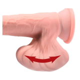 KING COCK PLUS - REALISTISCHER DILDO MIT DREIFACHDICHTE UND SCHWINGENDEN HODEN, 30 CM, FLEISCH