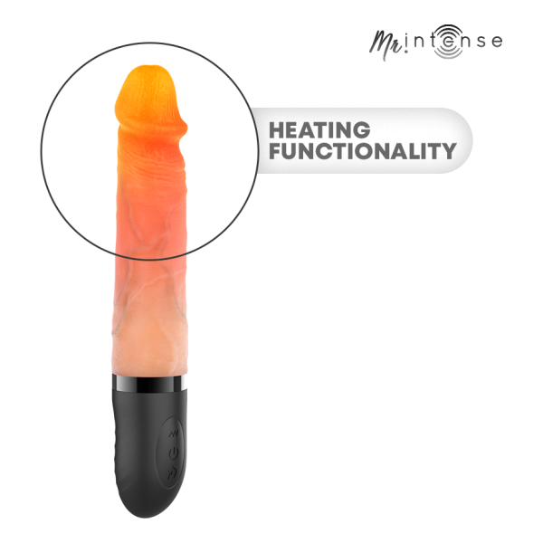 MR INTENSE - JEAN VIBRADOR UP&DOWN SILICONA CON EFECTO CALOR 24 CM -Ø- 3.8 CM