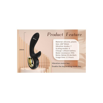 NALONE - LULU RABBIT VIBE WITH THRUSTING BLACK - Rabbit vibrators