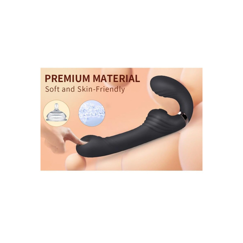 Nalone - Allow Vibrador Doble Con Rotación Y Empuje Negro | Vybes.it
