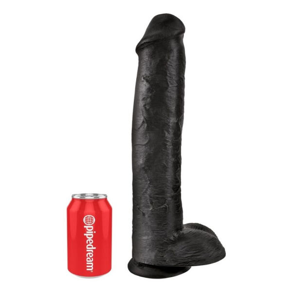 KING COCK - DILDO REALISTA CON TESTÍCULOS 38 CM COLOR NEGRO