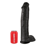 KING COCK - DILDO REALISTA CON TESTÍCULOS 38 CM COLOR NEGRO