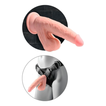KING COCK PLUS - TRIPLE DENSITY REALISTIC DILDO WITH SWINGING TESTICLES 30 CM FLESH