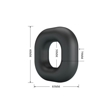 Crazy Bull - Walden Anillo Para Pene Super Soft Silicona Negro |
