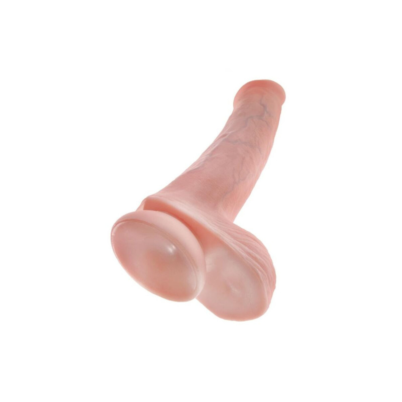 King Cock - Realistischer Dildo Mit Hoden Und Saugkörper 38 Cm