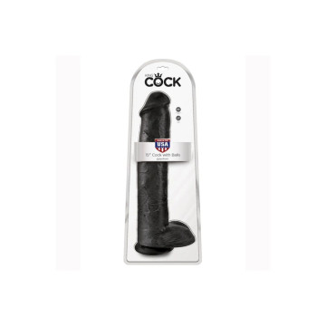 King Cock - Dildo Realista Con Testículos 38 Cm Color Negro |