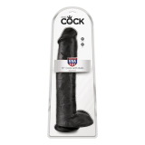KING COCK - DILDO REALISTA CON TESTÍCULOS 38 CM COLOR NEGRO