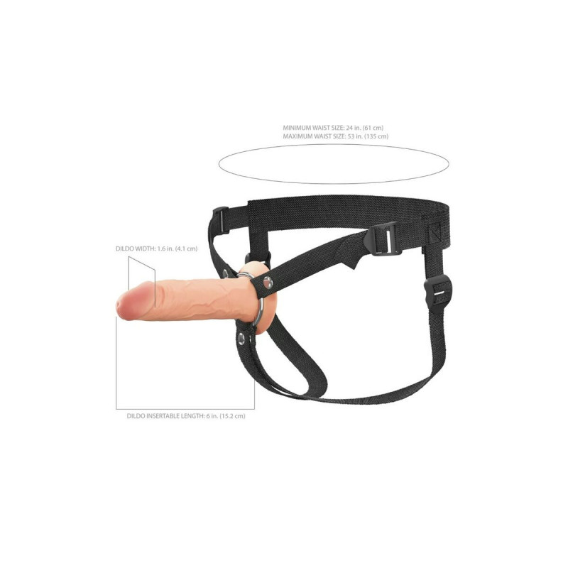 Fantasy X - Tensions Elite - 15.2 Cm Hollow Silicone Strap - On |