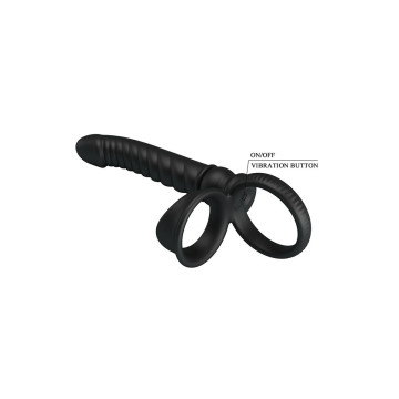 Pretty Love - Merritt Vibrador Anal Con Anillo Y Vibración Negro |
