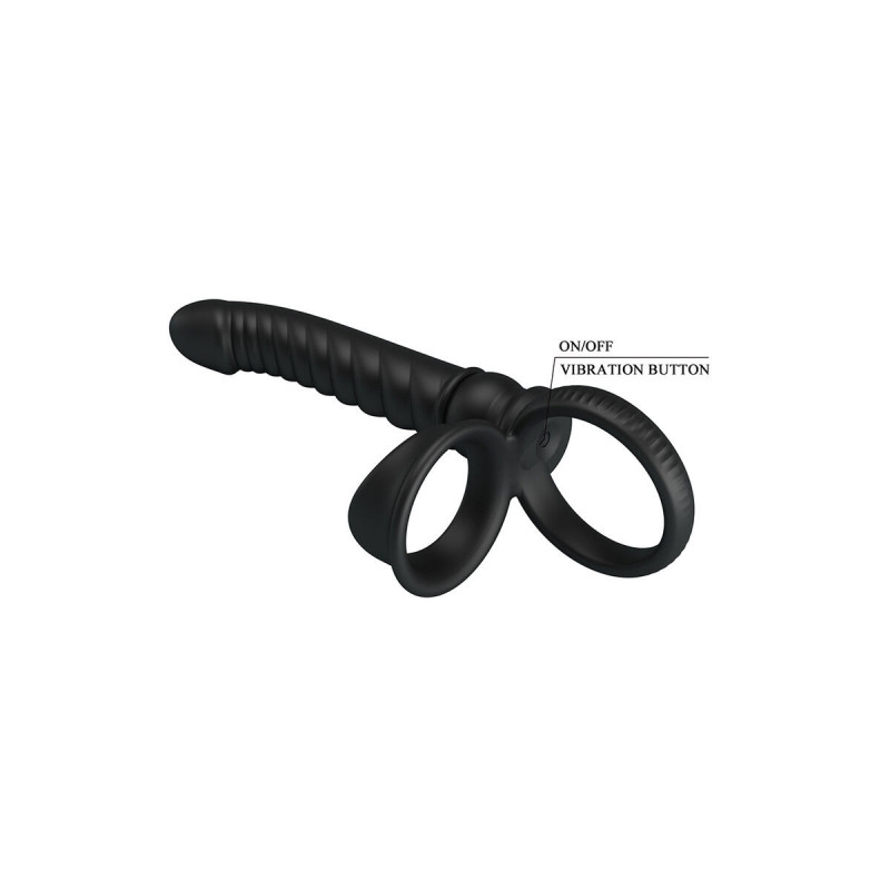 Pretty Love - Merritt Vibrador Anal Con Anillo Y Vibración Negro |