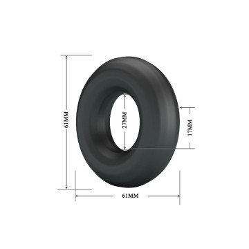 Crazy Bull - Anneau Pénal Urban En Silicone Ultra Doux Noir |