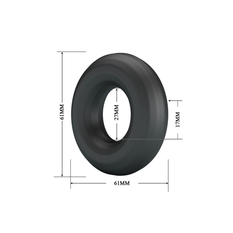 Crazy Bull - Anneau Pénal Urban En Silicone Ultra Doux Noir |