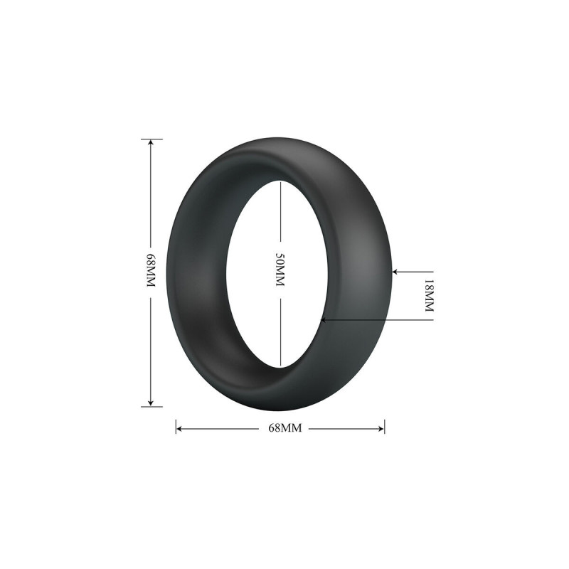 Crazy Bull - Elio Anneau Pénal En Silicone Noir | Vybes.it