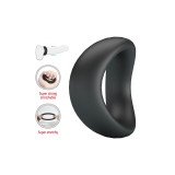 Crazy Bull - Valen Anillo Para Pene Ergonómico Silicona Negro |