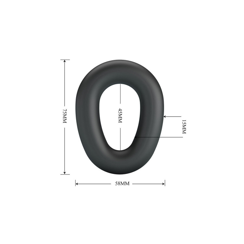Crazy Bull - Vesper Anillo Para Pene Super Soft Silicona Negro |