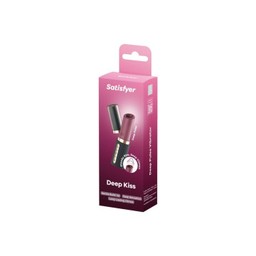 SATISFYER - STIMULATEUR DE CLITORIS DEEP KISS WAVE GRENAT / NOIR - SA…