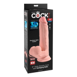 KING COCK PLUS - TRIPLE DENSITY REALISTIC DILDO WITH SWINGING TESTICLES 30 CM FLESH