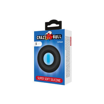 Crazy Bull - Urban Anillo Para Pene Silicona Super Soft Negro |
