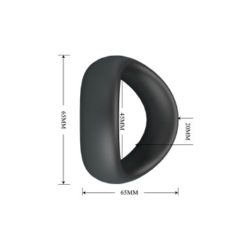 Crazy Bull - Valen Anillo Para Pene Ergonómico Silicona Negro |