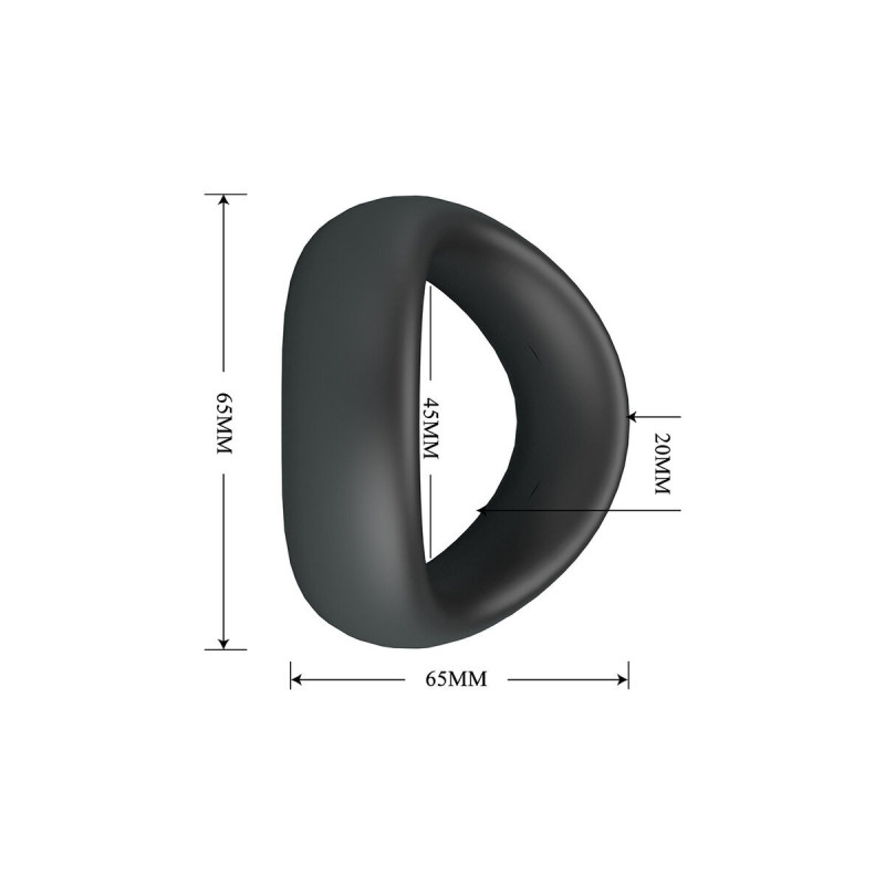 Crazy Bull - Valen Anillo Para Pene Ergonómico Silicona Negro |