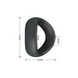 Crazy Bull - Valen Anillo Para Pene Ergonómico Silicona Negro |