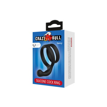 Crazy Bull - Yancy Double Anneau De Pénis Et De Testicules Noir |