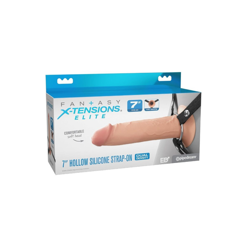 Fantasy X - Tensions Elite - Arnés Con Dildo Hueco De Silicona 17,8