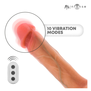 MR INTENSE - BRADLEY DILDO VIBRADOR SILICONA CON EFECTO CALOR Y CONTROL REMOTO 21 CM -Ø- 4.2 CM