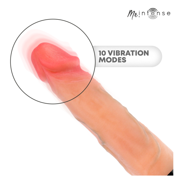 MR INTENSE - JEAN UP&DOWN VIBRATOR SILIKON MIT WÄRMEEFFEKT 24 CM -Ø- 3,8 CM