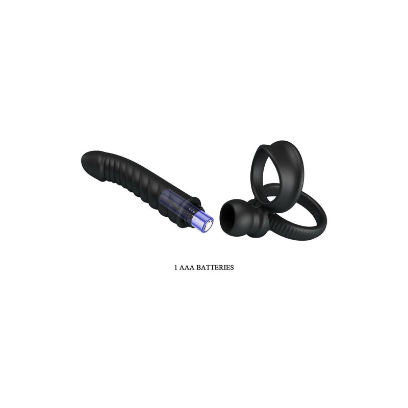 Pretty Love - Merritt Vibrador Anal Con Anillo Y Vibración Negro |