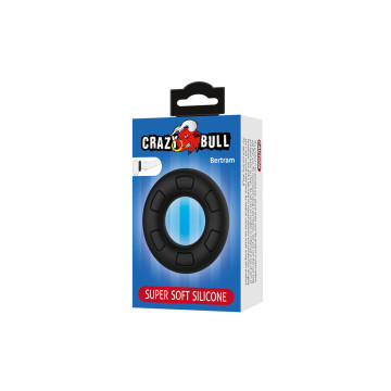 Crazy Bull - Bertram Anillo Para Pene Super Soft Silicona Negro |