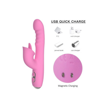 Nalone - T - May Vibrador Rabbit Con Empuje Y Movimiento Oscilante