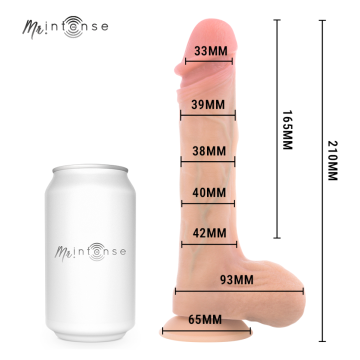 MR INTENSE - BRADLEY DILDO VIBRADOR SILICONA CON EFECTO CALOR Y CONTROL REMOTO 21 CM -Ø- 4.2 CM