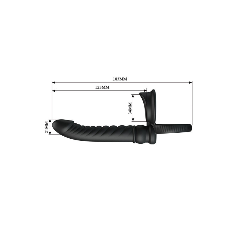 Pretty Love - Merritt Vibrador Anal Con Anillo Y Vibración Negro |