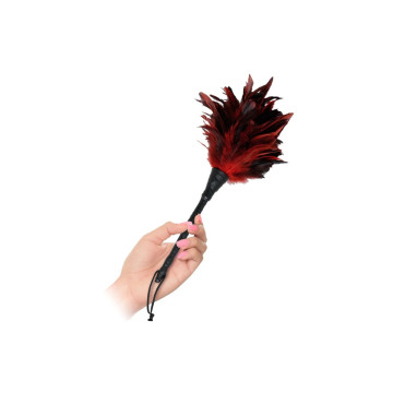 FETISH FANTASY SERIES - BLACK & RED FRISKY FEATHER TICKLER - Piume