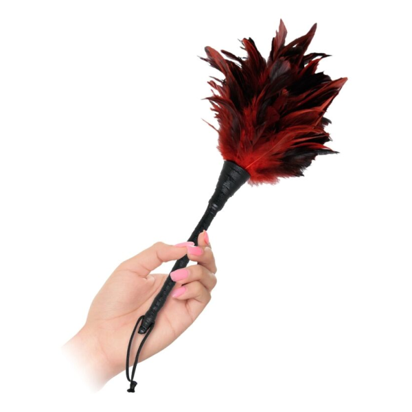 FETISH FANTASY SERIES - PLUMERO FRISKY NEGRO Y ROJO