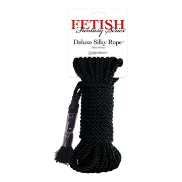 FETISH FANTASY SERIES - CUERDA DE SEDA DELUXE NEGRA 9,75 M