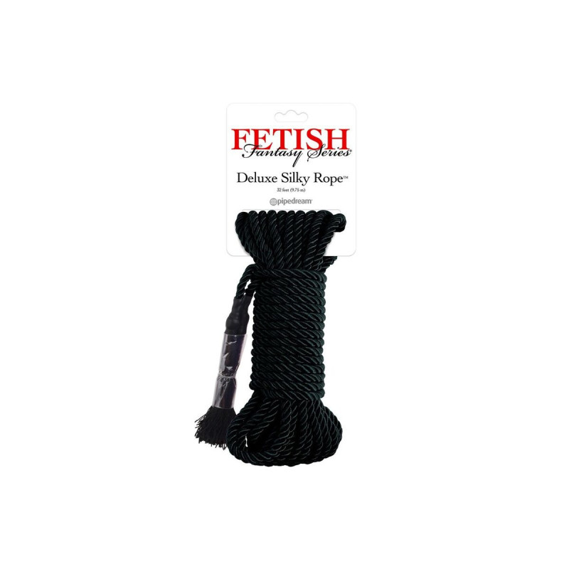 FETISH FANTASY SERIES – SCHWARZES DELUXE-SEIDENSEIL 9,75 M - Seile